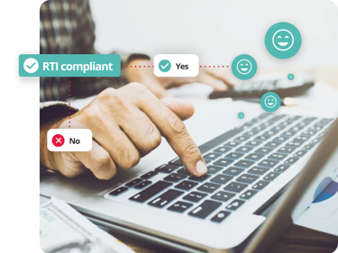 Person Checking They Are Complying With RTI For Payroll