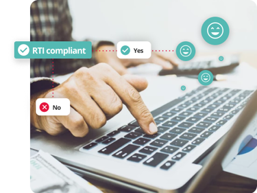 Person Checking They Are Complying With RTI For Payroll