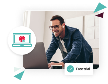 Person Trying HRIS Software Free Trial Out