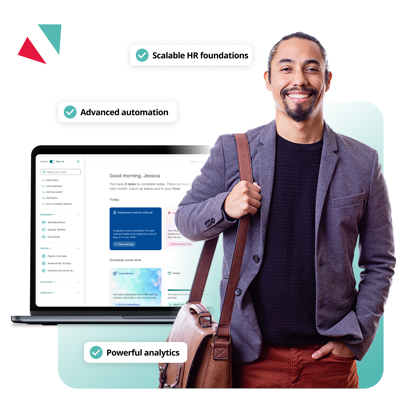 Medium Size business owner showcasing PeopleHR UI