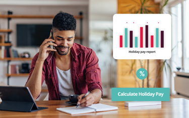 Person Calculating Rolled Up Holiday Pay