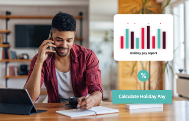 Person Calculating Rolled Up Holiday Pay