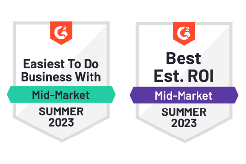 G2 Summer 2023 award badges