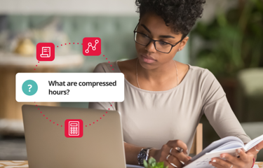 Person working from a laptop