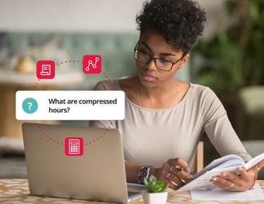 Person working from a laptop