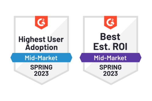 G2 Spring 2023 award badges