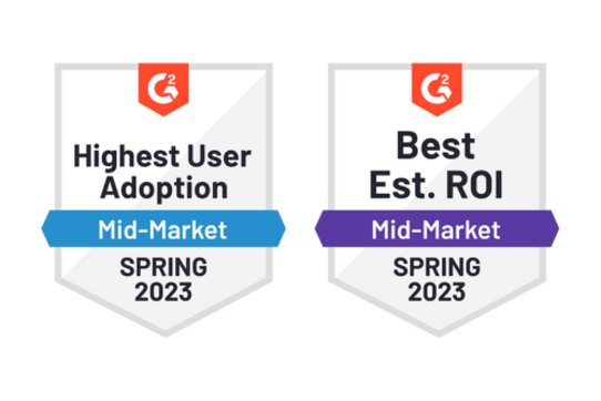 G2 Spring 2023 award badges