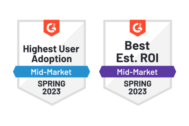 G2 Spring 2023 award badges
