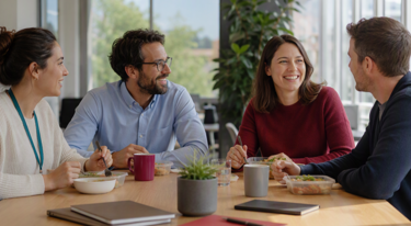 Management team reviewing transparency in the workplace