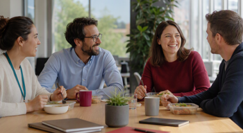 Management team reviewing transparency in the workplace