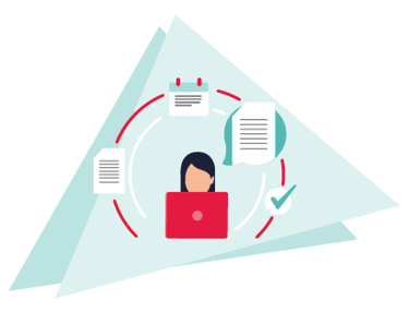 Person using HR software for recruitment