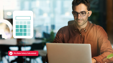 Man calculating pro rata salary