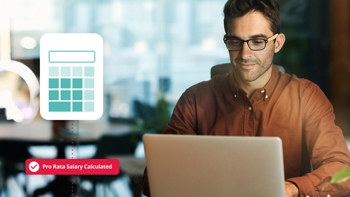 Man calculating pro rata salary