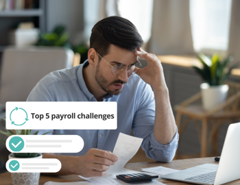 Employee reviewing payroll challenges
