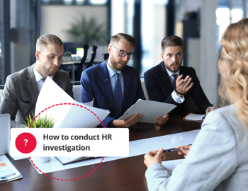 Management conducting a HR  investigation