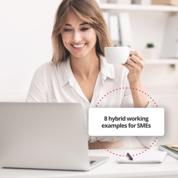 Employee enjoying hybrid working