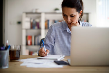 reviewing employee records