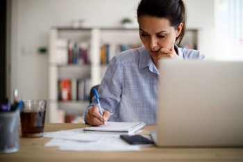 reviewing employee records