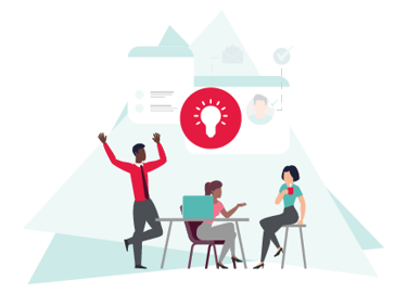 Team making data informed decisions