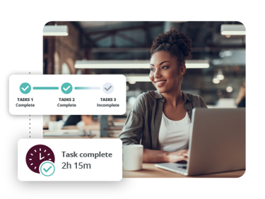 Person Using Project Time Tracking Software