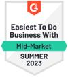2023 G2 Easiest To Do Business With Award Badge