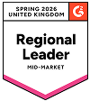 G2 Award Spring 2026 Regional Leader Mid Market United Kingdom