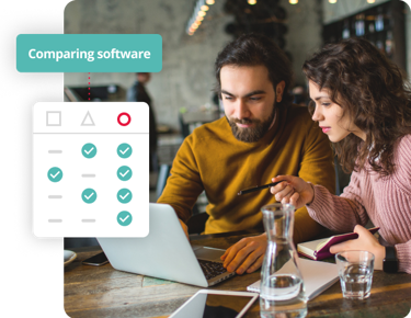 Managers Reviewing Where To Start When Comparing Hr Software Solutions