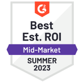 G2 Best ROI Award Badge