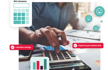 person using Hr software roi calculator