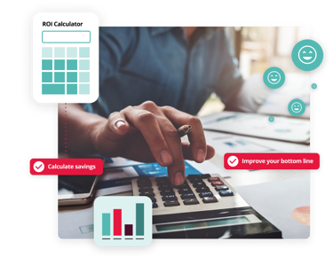 person using Hr software roi calculator