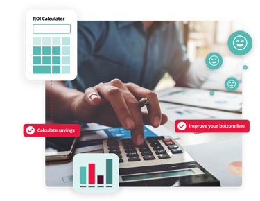 person using Hr software roi calculator