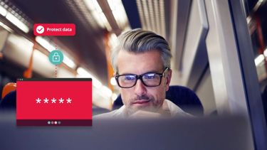 Image depicting a protected data and a hidden password 