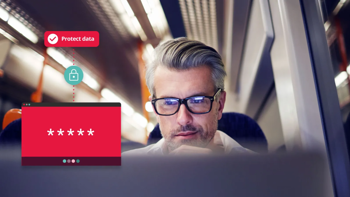 Image depicting a protected data and a hidden password 