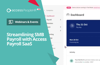 Watch on demand webinar cover - Coffee Break demo: streamline SMB payroll processes for accuracy and efficiency.