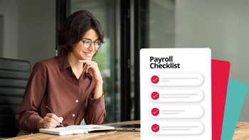 image depicting employee with a  payroll due diligence checklist