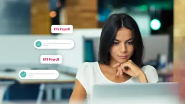 Employee reviewing FPS and EPS payroll