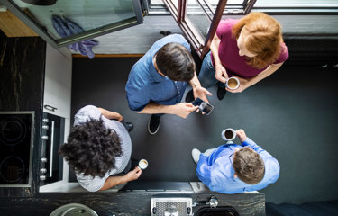 employees having coffee