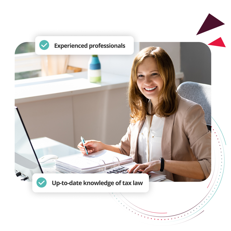 Woman working on laptop showcasing payroll expertise and support.