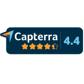 Capterra 4.4 Rating Award Badge