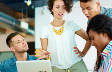 Team comparing hr software for small business