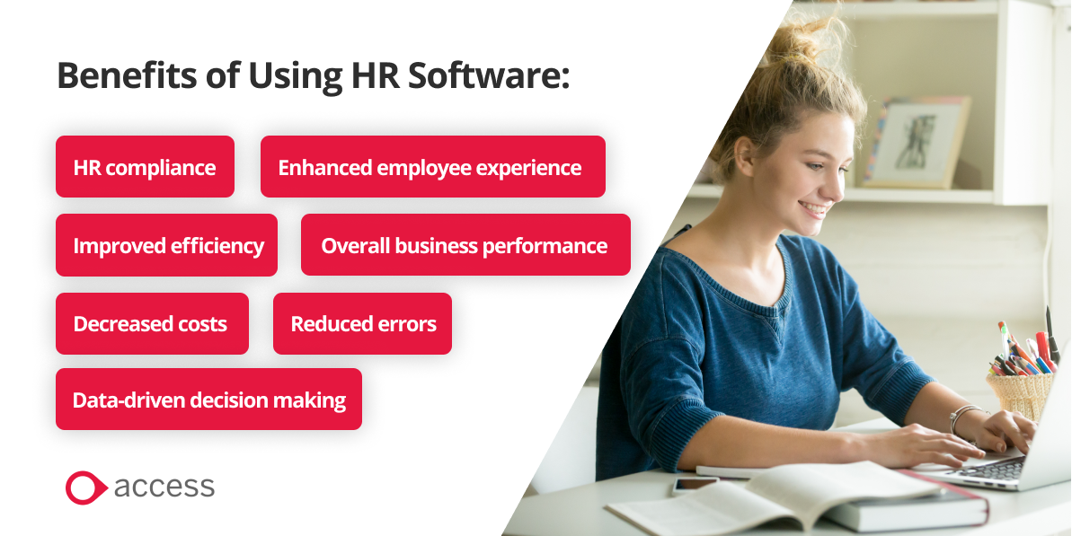 graphic detailing What are the benefits of HR software