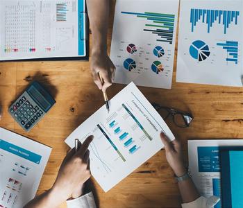 Employees analysing autumn budget