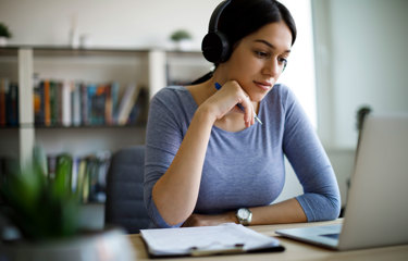 Person on an online call