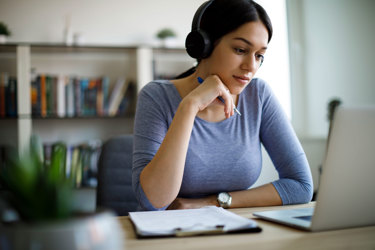 Person on an online call