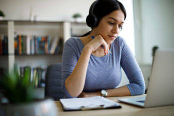 Person on an online call
