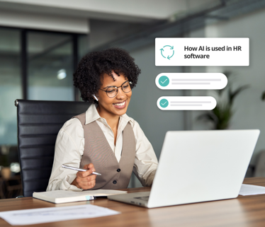 HR professional using AI