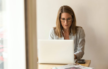person working on laptop